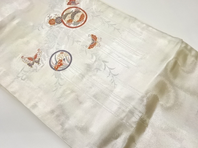 JAPANESE NAGOYA OBI / WOVEN BUTTERFLY